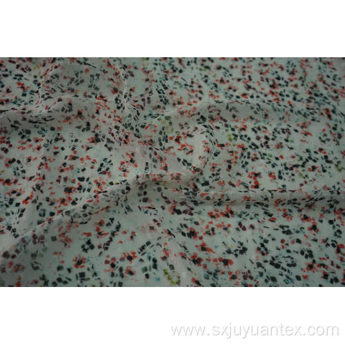 100% Polyester Swiss Dot Clip Jacquard Chiffon Fabric